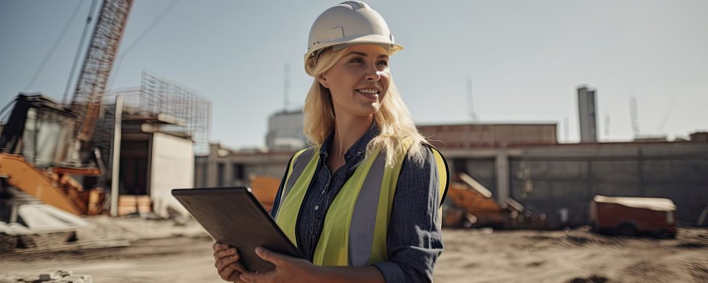 Woman construction worker