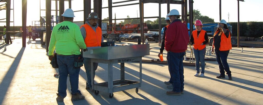 Group of construction workers