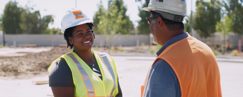 Two construction persons of color